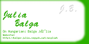 julia balga business card